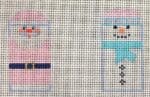 Brenda Stofft Designs - Santa/Snowman Minis in Pink/Aqua