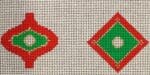 Brenda Stofft Designs - Mini Ornaments in Red/Green