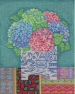 Brenda Stofft Designs - Hydrangeas in Blue/White Planter