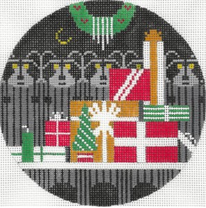 Charley Harper Needlepoint - Gift Rapt Ornament