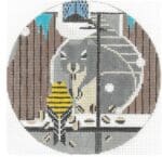 Charley Harper Needlepoint - Winter - Squirrel and Finch