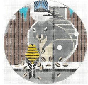 Charley Harper Needlepoint - Winter - Squirrel and Finch