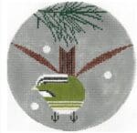 Charley Harper Needlepoint - Winter - Blackheaded Grosbeak