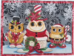 Love You More Needlepoint Designs - Christmas Owls