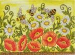 Love You More Needlepoint Designs - Bees and Poppies