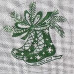 Love You More Needlepoint Designs - Green Skates Ornament