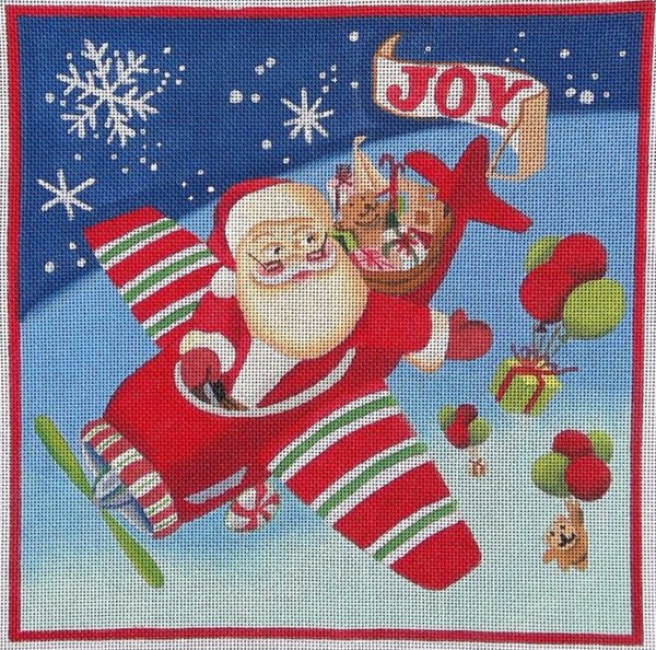 Love You More Needlepoint Designs Santa Joy Ride Needle Nook