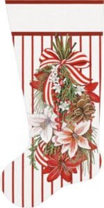 Melissa Shirley Designs - Amaryllis Xmas Swag Stocking