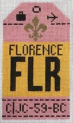 Hedgehog Needlepoint - Florence Travel Tag