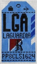 Hedgehog Needlepoint - Laguardia Travel Tag