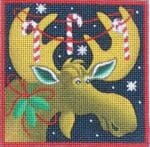 Maggie Co. - Moose with Candy Cane