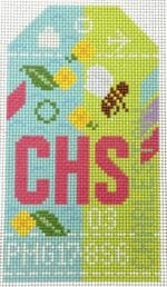 Hedgehog Needlepoint - Charleston 2.0 Retro Travel Tag