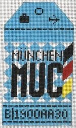 Hedgehog Needlepoint - Munich Travel Tag