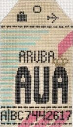 Hedgehog Needlepoint - Aruba Travel Tag