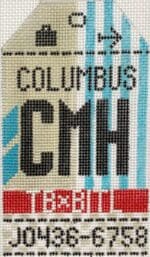 Hedgehog Needlepoint - Columbus Travel Tag
