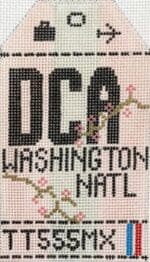 Hedgehog Needlepoint - Washington National Travel Tag