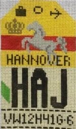 Hedgehog Needlepoint - Hanover Travel Tag