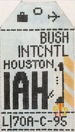 Hedgehog Needlepoint - Houston Travel Tag
