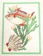 The Meredith Collection - Fish and Shells in Green