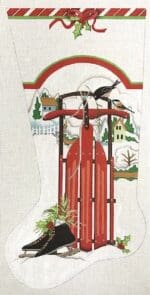 Melissa Shirley Designs - Red Sled Stocking
