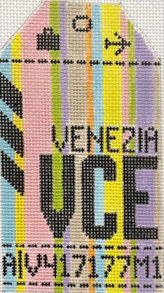 Hedgehog Needlepoint - Venice Travel Tag