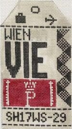 Hedgehog Needlepoint - Vienna Travel Tag