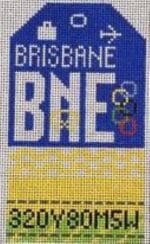 Hedgehog Needlepoint - Brisbane Travel Tag