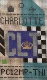 Hedgehog Needlepoint - Charlotte Travel Tag