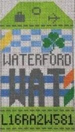 Hedgehog Needlepoint - Waterford Travel Tag