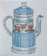 The Plum Stitchery - White and Blue Kettle
