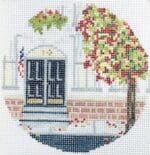 The Plum Stitchery - Brownstone in Autumn Round