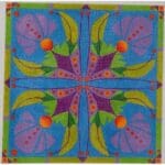 Zecca Designs - Teal Square Flower