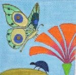 Zecca Designs - Green Butterfly Square