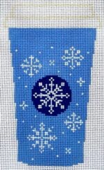 Rachel Donley Needlepoint Designs - Blue Snowflake Cup