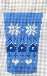 Rachel Donley Needlepoint Designs - Blue Fair Isle Cup