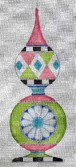 Raymond Crawford - 12" Pink Green Finial