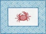Kate Dickerson Needlepoint - Crab with Chinoiserie Border