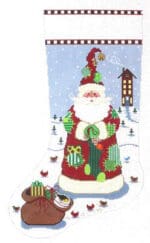 The Meredith Collection - Patchwork Santa Stocking
