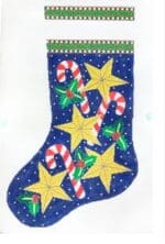 The Meredith Collection - Candy Canes and Stars Stocking