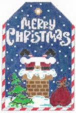 The Meredith Collection - Gift Tag - Bottom Up Santa