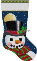 Susan Roberts Needlepoint - Frosty with Moon Stocking