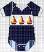 The Meredith Collection - Baby Onesie - Sail Boats