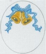 The Meredith Collection - Bells with Blue Ribbon for Wedding Date