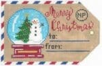 The Meredith Collection - Gift Tag Snow Globe Merry Christmas
