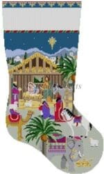 Susan Roberts Needlepoint - Nativity Stable Stocking