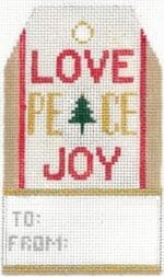 The Meredith Collection - Gift Tag Love, Peace, Joy