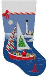 Susan Roberts Needlepoint - Sailing Santa Stocking