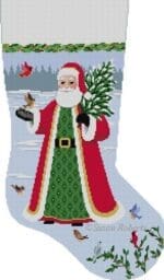 Susan Roberts Needlepoint - Bird Feeding Stocking