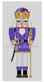 Susan Roberts Needlepoint - Purple King Nutcracker