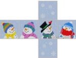 Susan Roberts Needlepoint - Snowman Cube Ornament